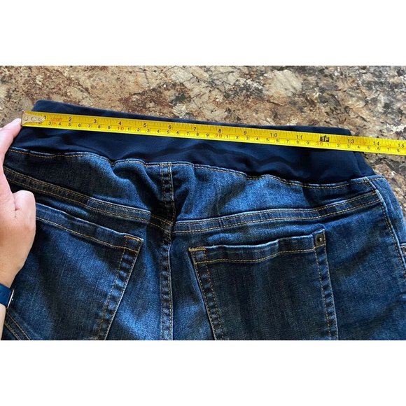 Liz Lange Maternity Jean Shorts XS Expandable Waist Summer Beach Pockets - Picture 5 of 12
